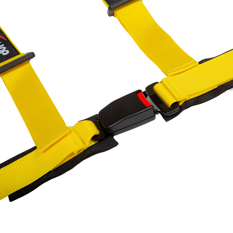 DriftShop 4 Point Harness 2" - Yellow - Road Approved